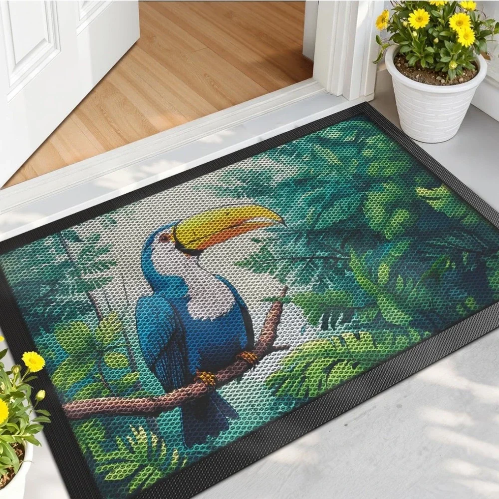 Doormat Unisex Toucan Tropical Jungle Bird Multicolor NEW